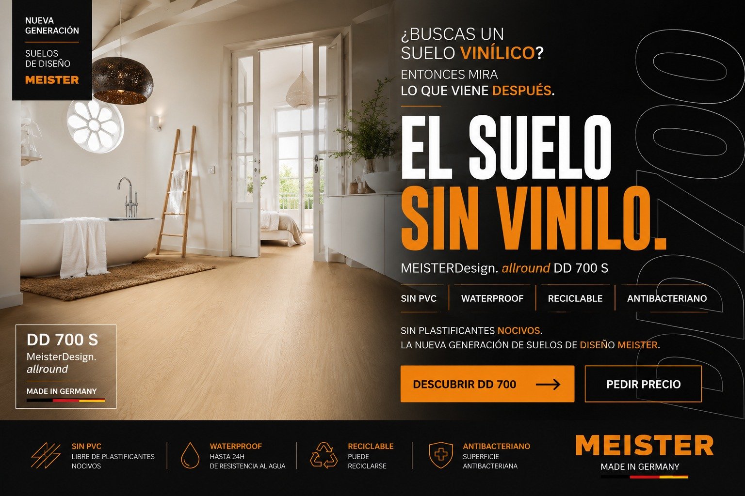 MEISTERDesign allround DD 700 S, suelo de diseño sin PVC en MEISTER Marbella