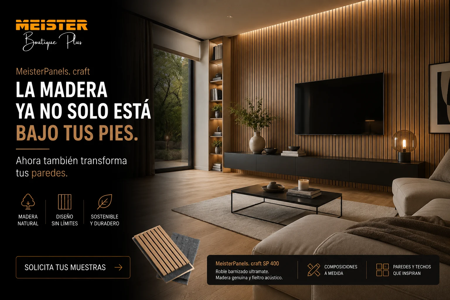 MeisterPanels craft con madera natural